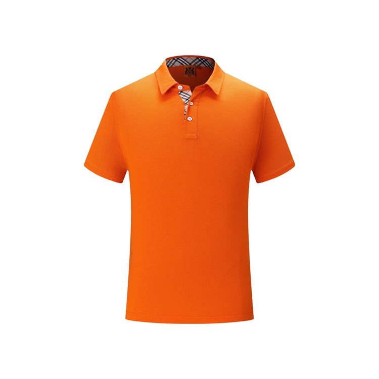 橘紅色Polo衫定制加工,Polo衫定做價(jià)格款式